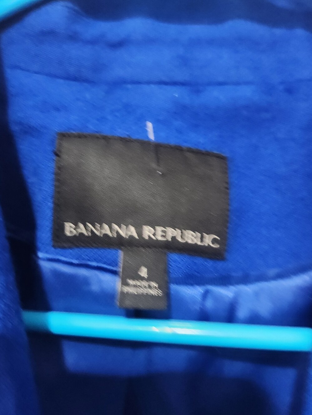Banana Republic Blue Lido Scupted Wool Blazer Jacket Size 4 - Picture 4 of 7